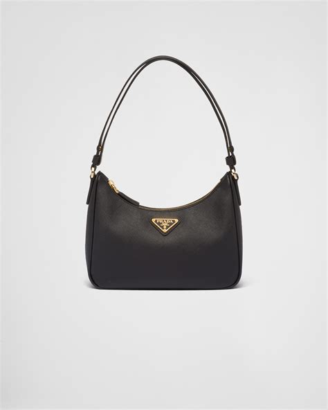 small prada black purse|Prada leather mini shoulder bag.